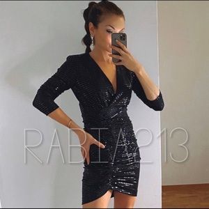 ZARA SPARKLY DRAPED DRESS